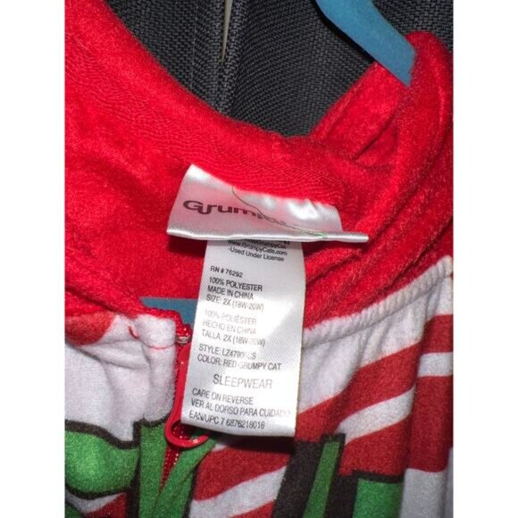 Ugly Christmas Sweater Onesie Size XXL Cat - Picture 2 of 3